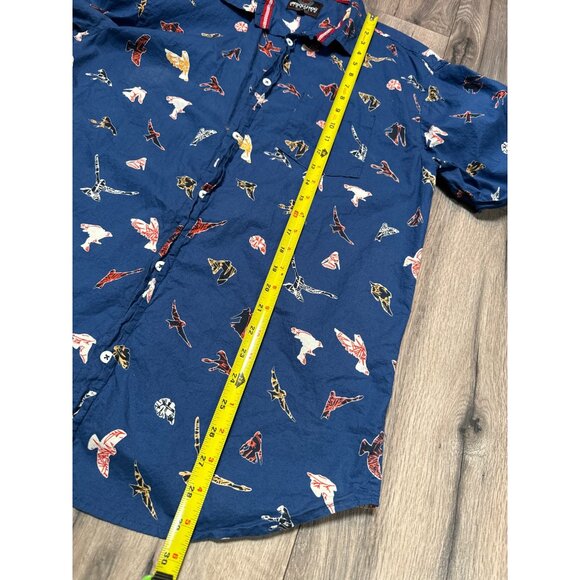 Resolution Clothing Mens Blue Short Sleeve Button-Up Shirt Size L - Picture 6 of 8